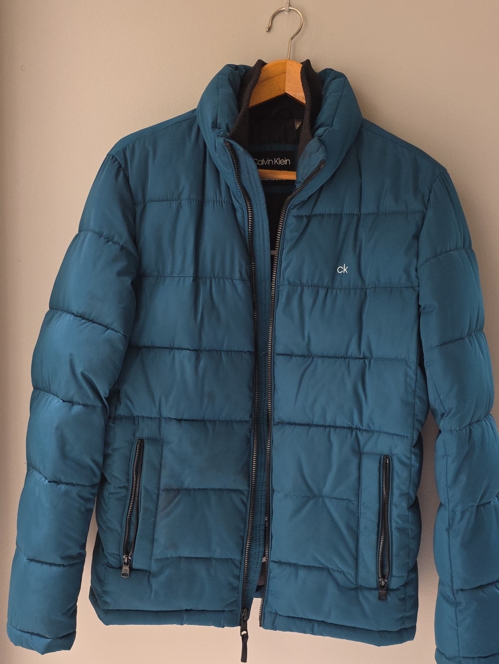 Calvin Klein Teal Quilted Puffer Jacket